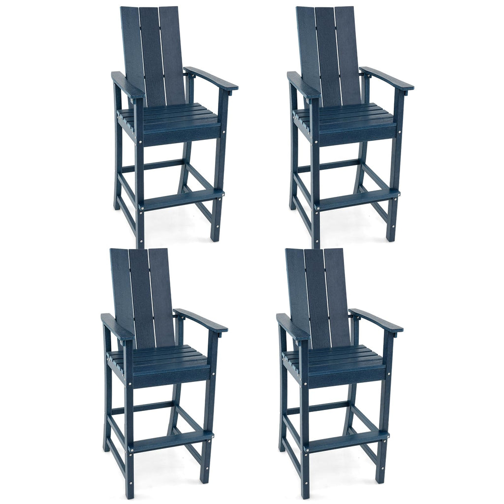 52” Tall HDPE Adirondack Chair Set of 4 Navy K157813