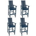 52” Tall HDPE Adirondack Chair Set of 4 Navy K157813