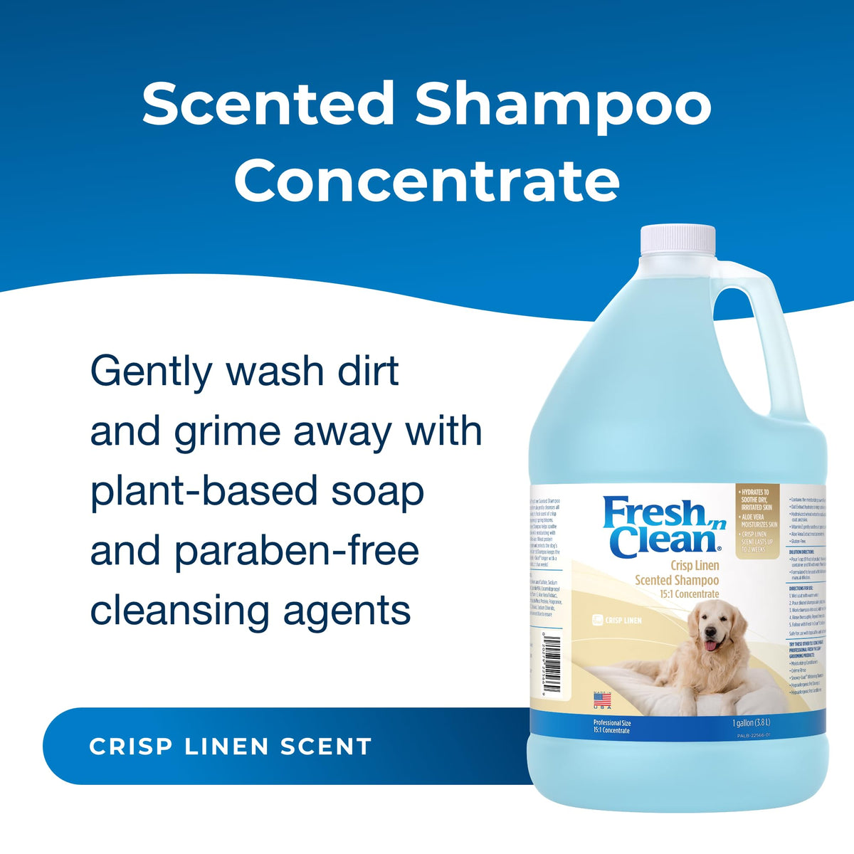 Linen Scented Shampoo 1 Gallon with Vitamin E & Aloe Vera I6525