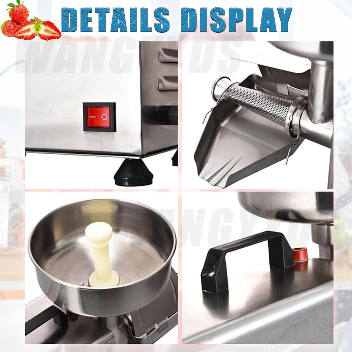 450W Electric Tomato Strainer Stainless Steel A35998