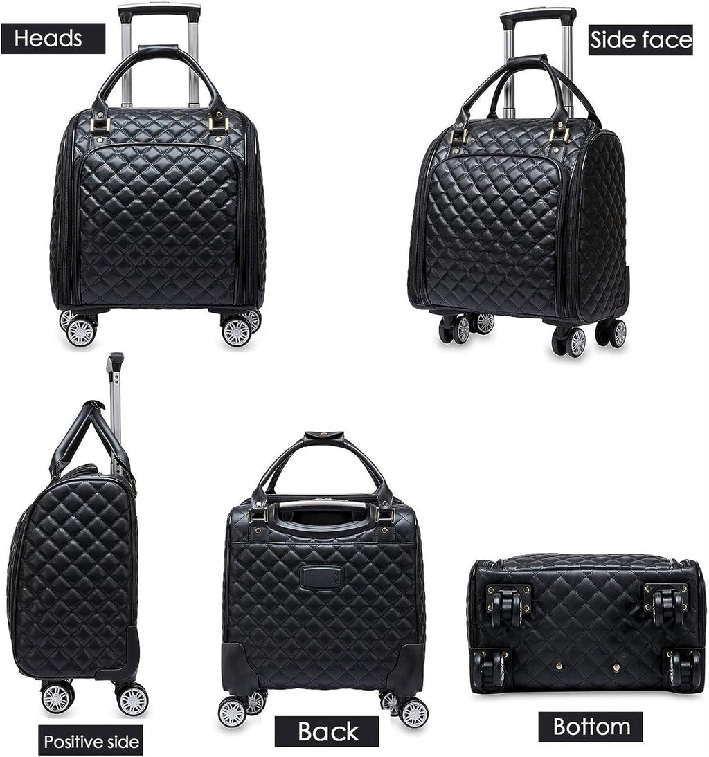Black 18inch Softside Spinner Wheel Underseat Carry On Suitcase N149174