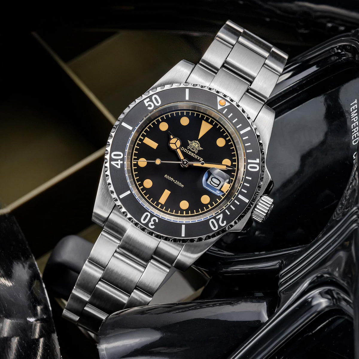 41MM Quartz Dive Watch Stainless Steel Bracelet M241