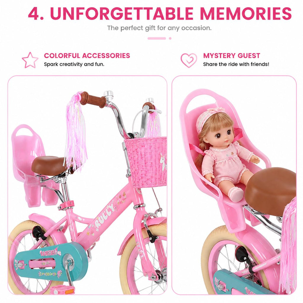 Kids Bike with Training Wheels & Basket O653151