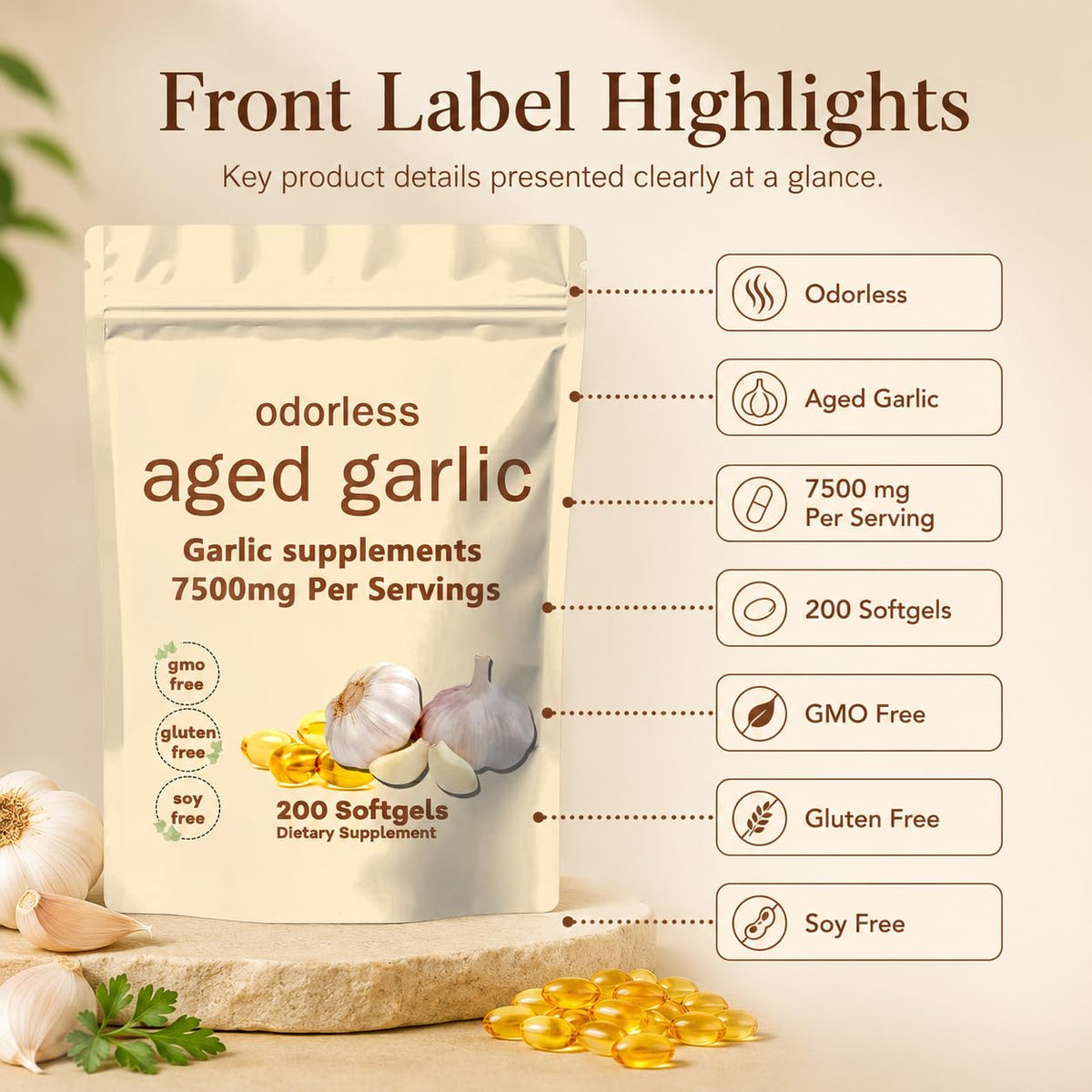 Aged Garlic Extract Softgels 200 Count P791