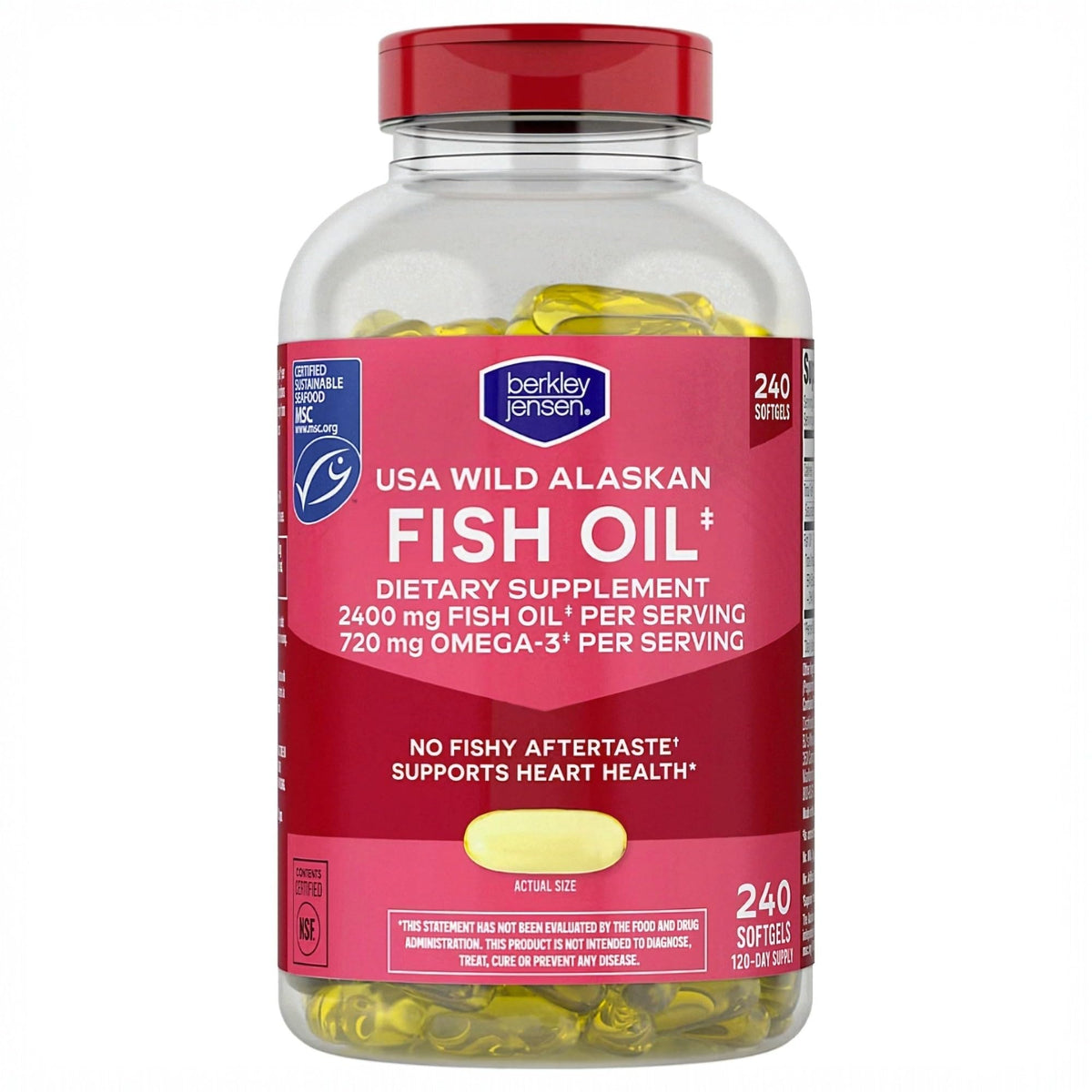 2400mg Omega-3 Fish Oil Softgels U941