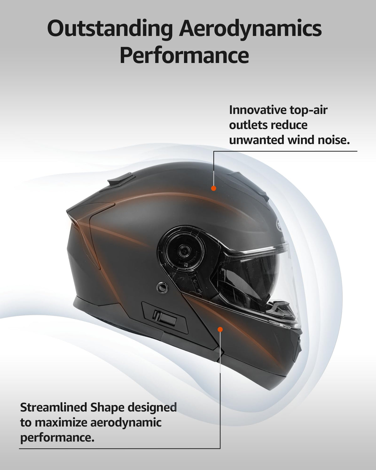 DOT Approved Full Face Motorcycle Helmet with Flip Up Dual Visor U394782