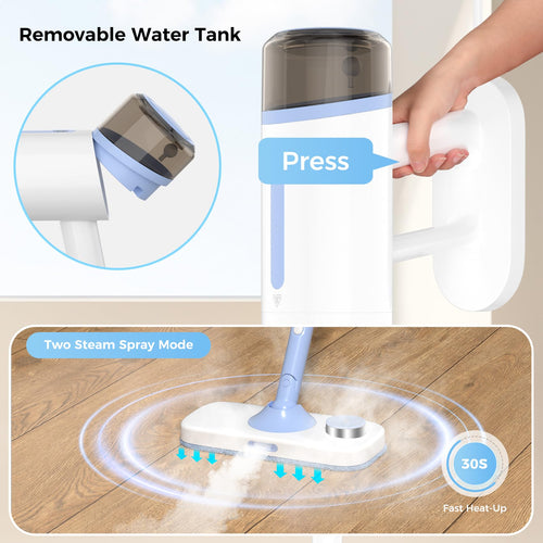 10 in 1 Detachable Handheld Steam Mop B4365