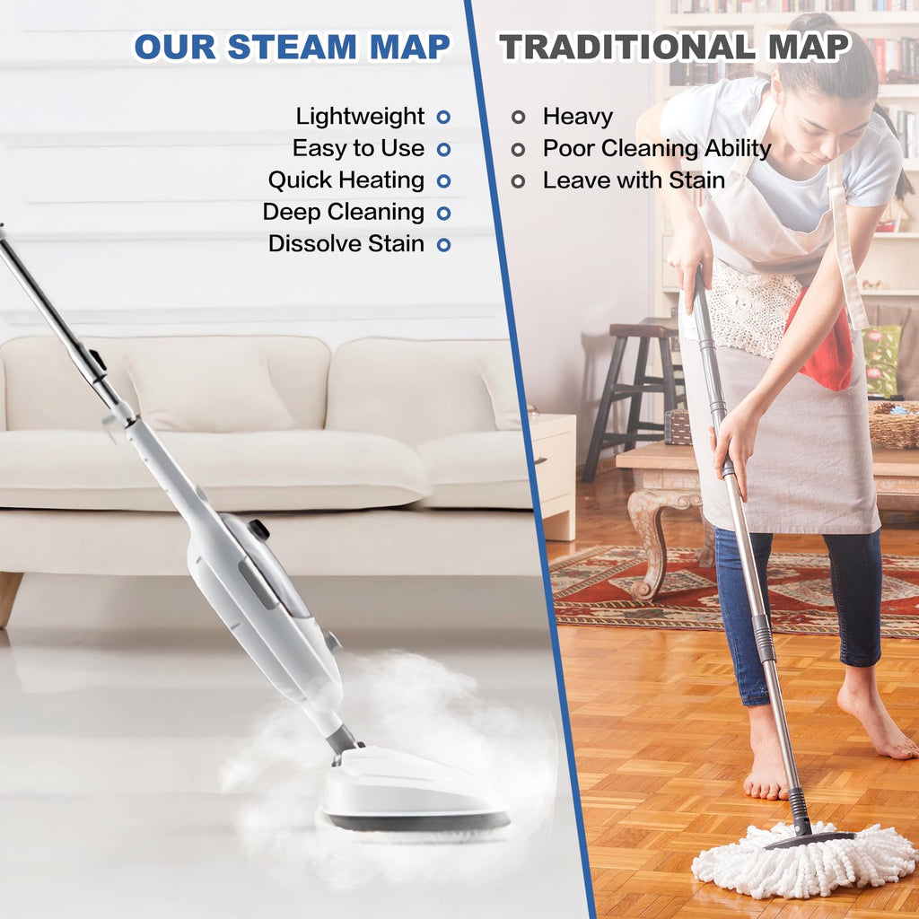 10-in-1 Detachable Handheld Steam Mop Cleaner P1723