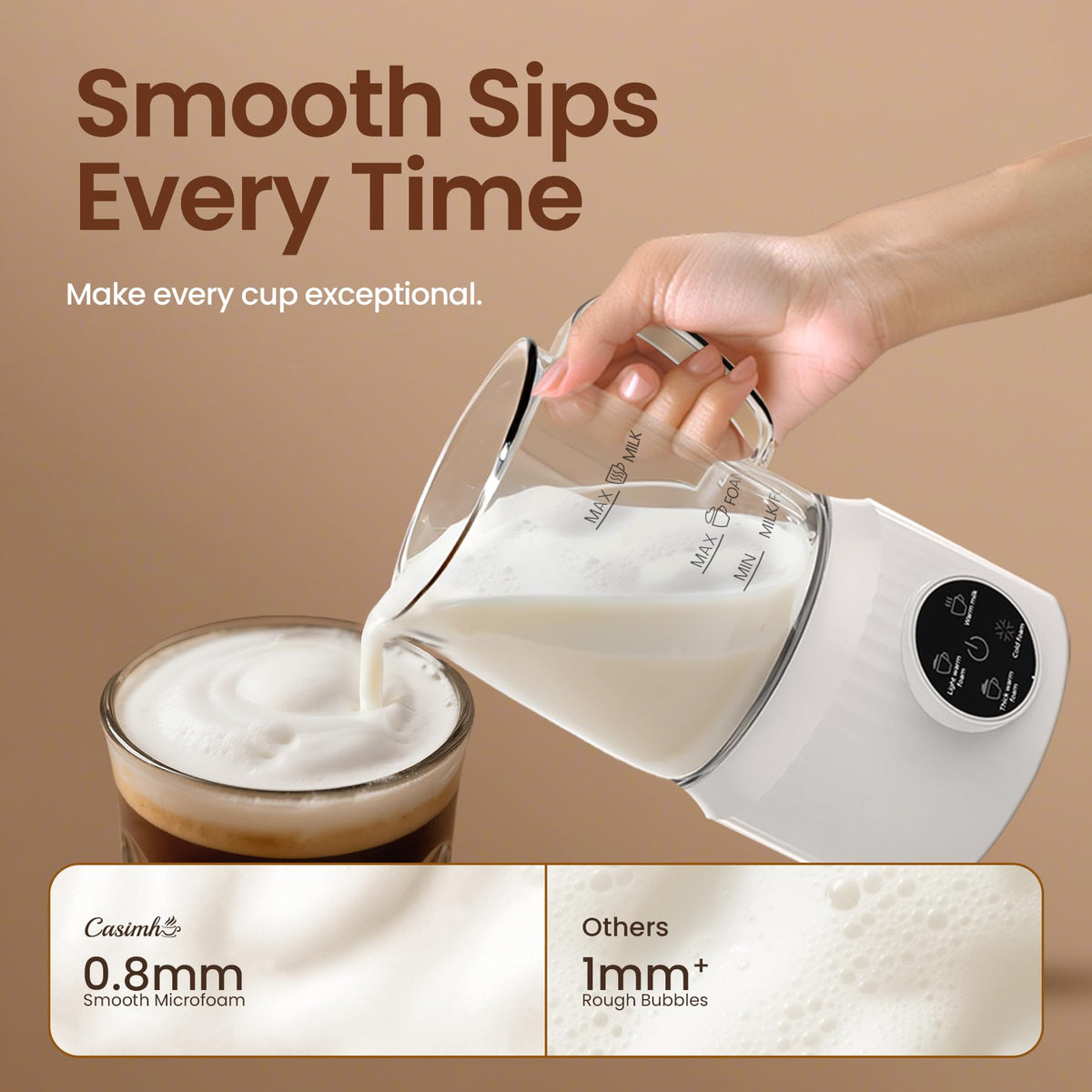 4-in-1 Electric Milk Frother and Steamer 13.52oz X737