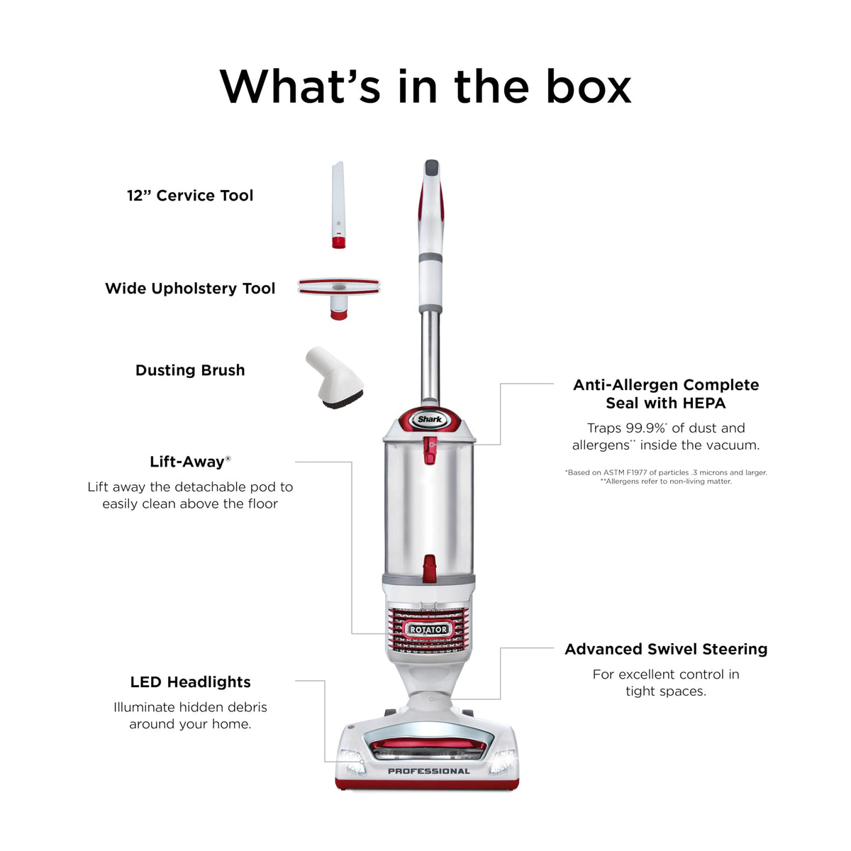 Upright Vacuum with HEPA Filter G63613