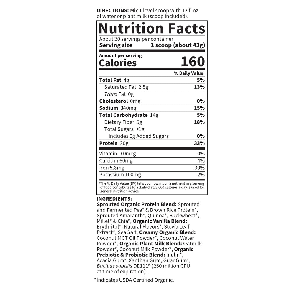 Vanilla Cookie Plant Protein Powder L834