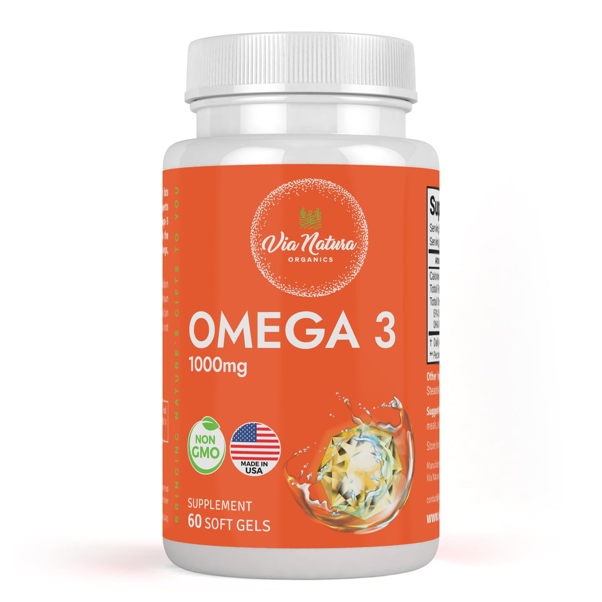 Omega 3 Fish Oil 1000mg EPA & DHA 60 Softgels C221