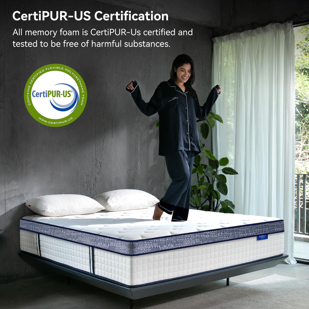 Queen Size 12 Inch Hybrid Memory Foam Mattress Z590