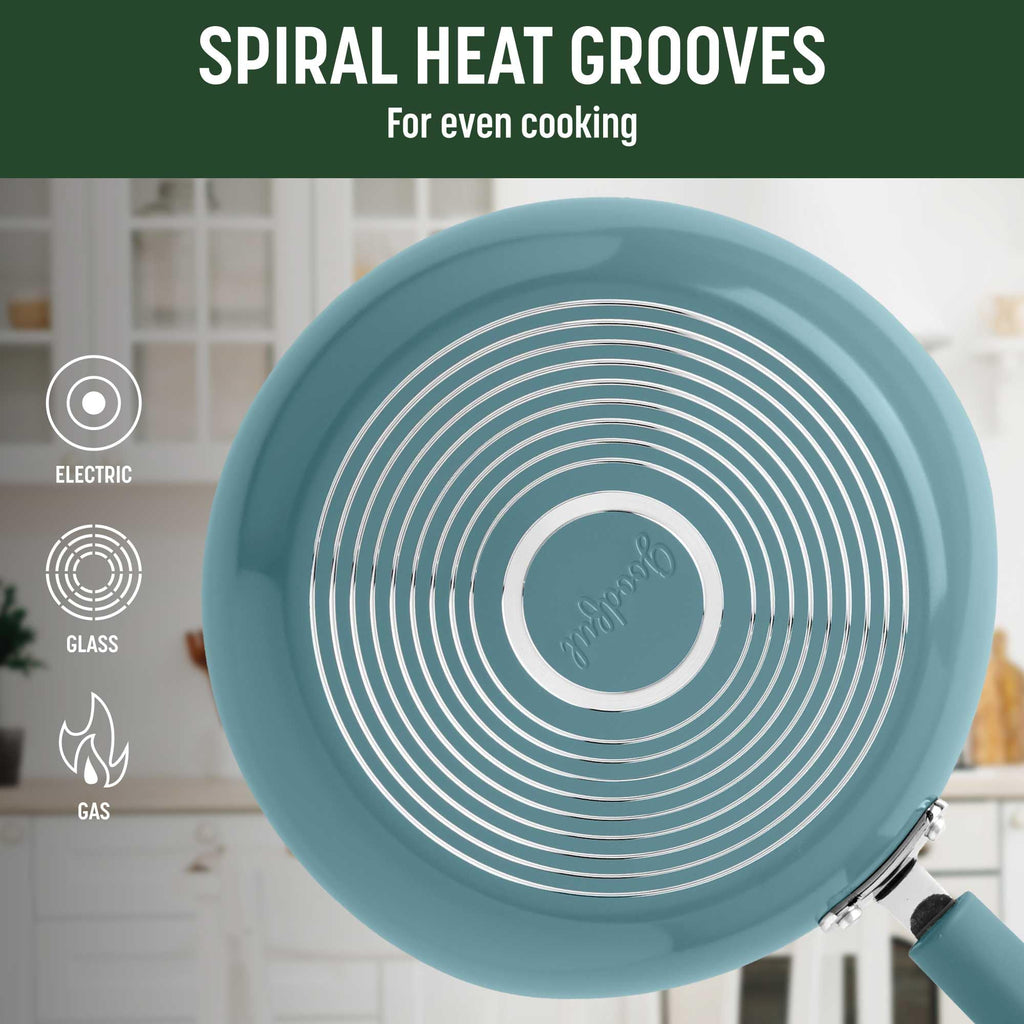 Turquoise 12-Piece Ceramic Nonstick Cookware Set F49568