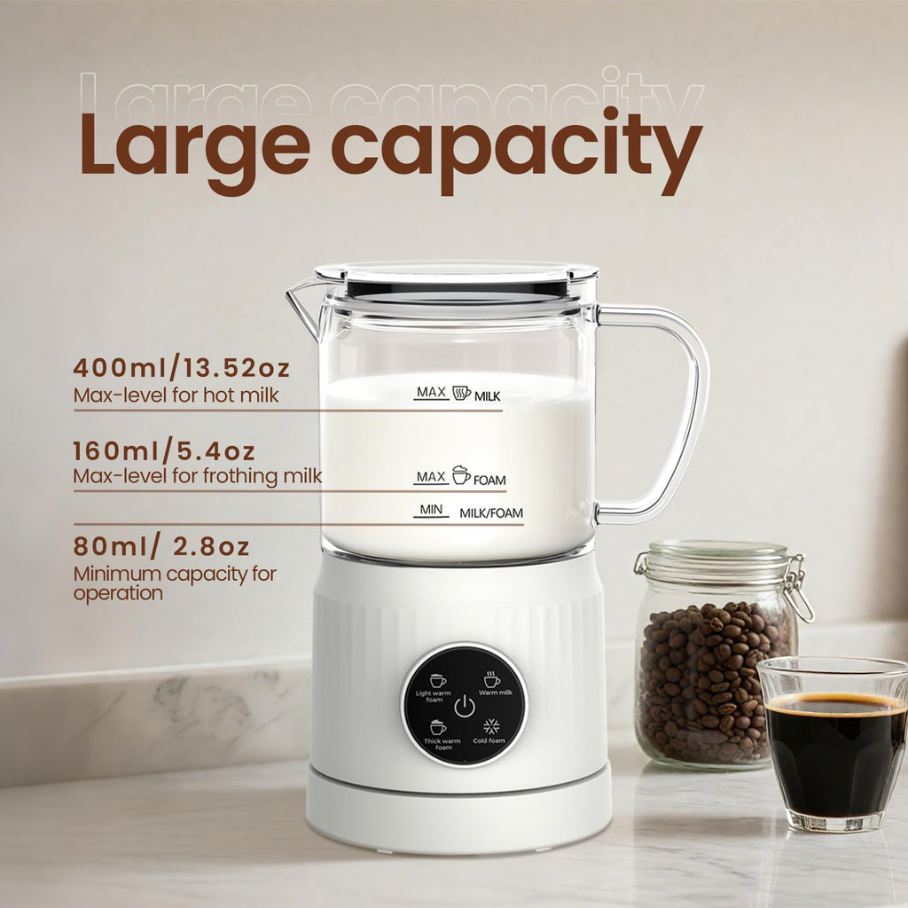 4-in-1 Electric Milk Frother and Steamer 13.52oz X737