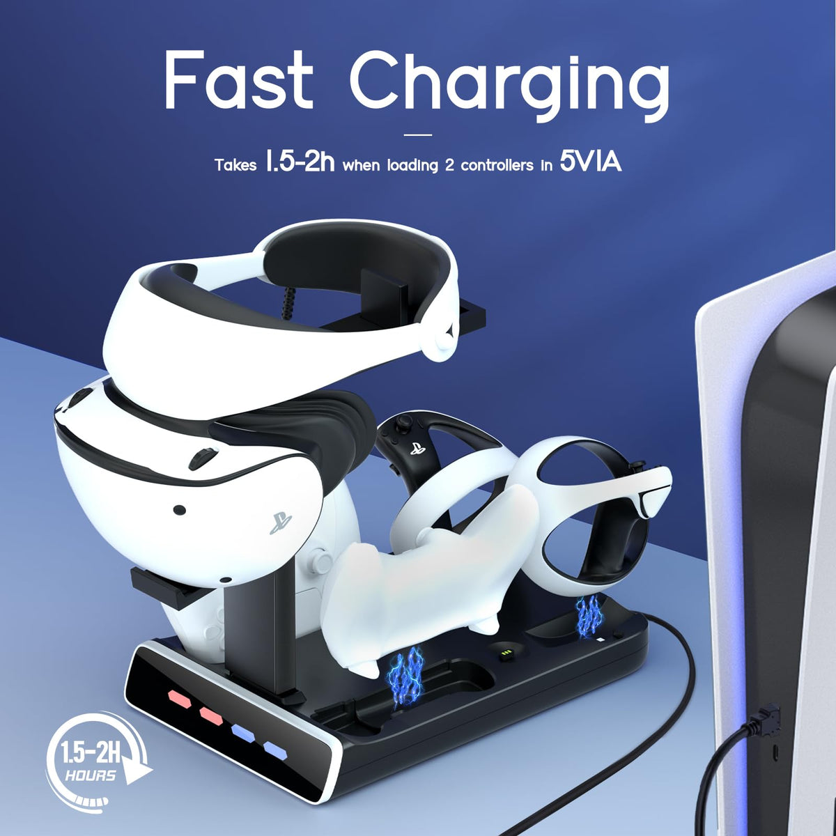 Controller Charging Dock with LED Light and Type-C Cable B16517