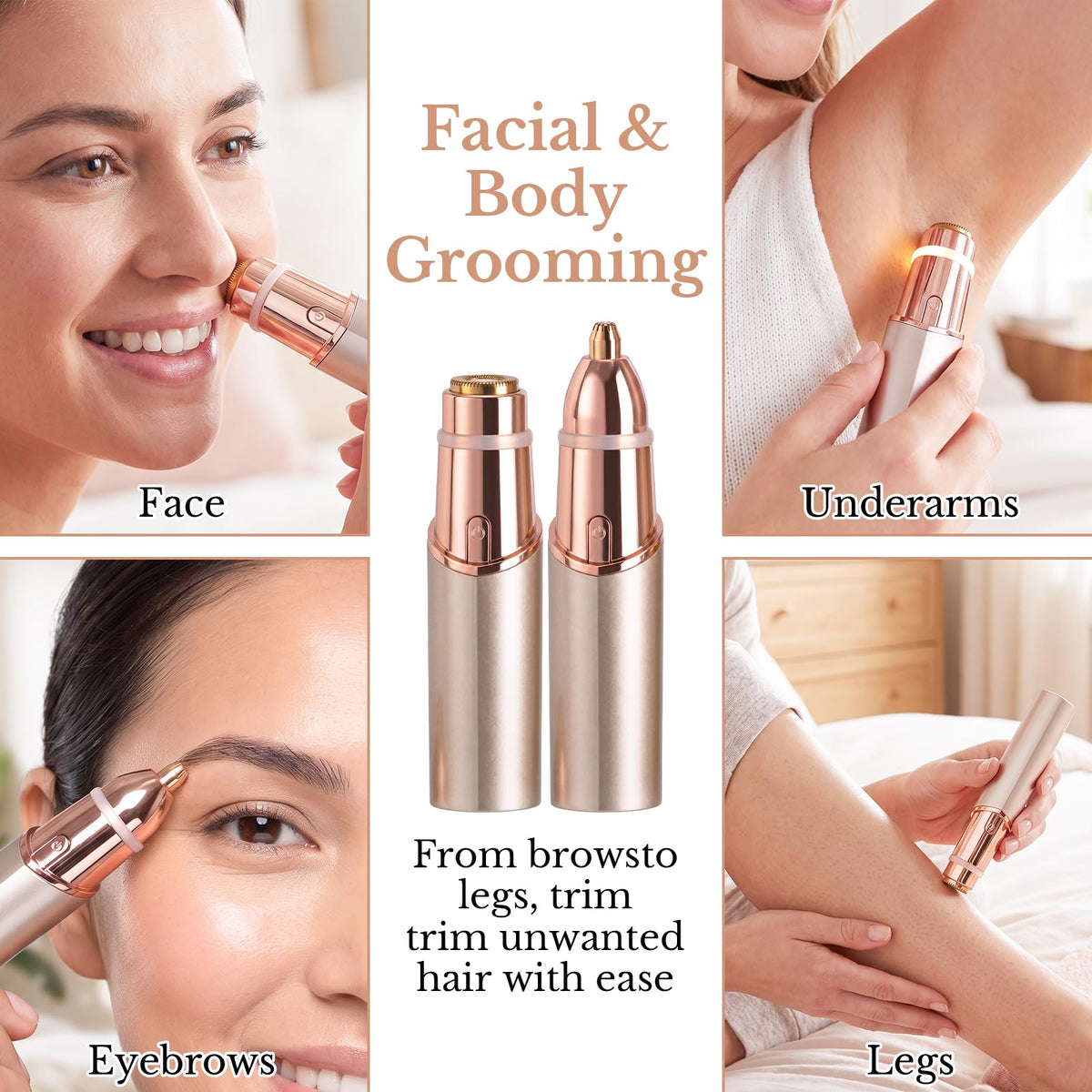 2 in 1 Face Epilator and Eyebrow Trimmer P8865
