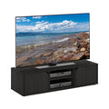Espresso 2-Tier TV Stand with Open Shelf and Door Cabinets B862389