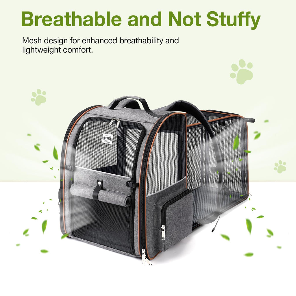 Expandable Cat Carrier Backpack with Sun Shade Q51306