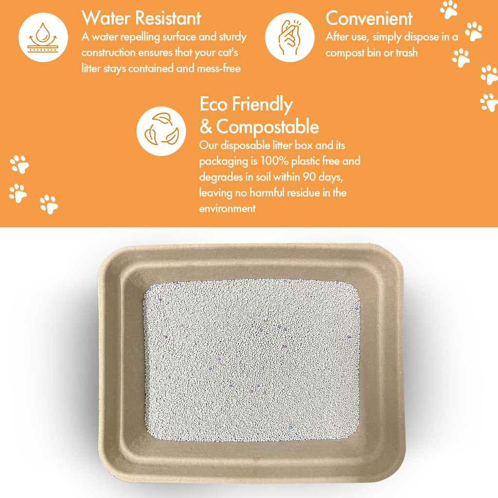 Disposable Litter Boxes Brown Large 6-Pack G470