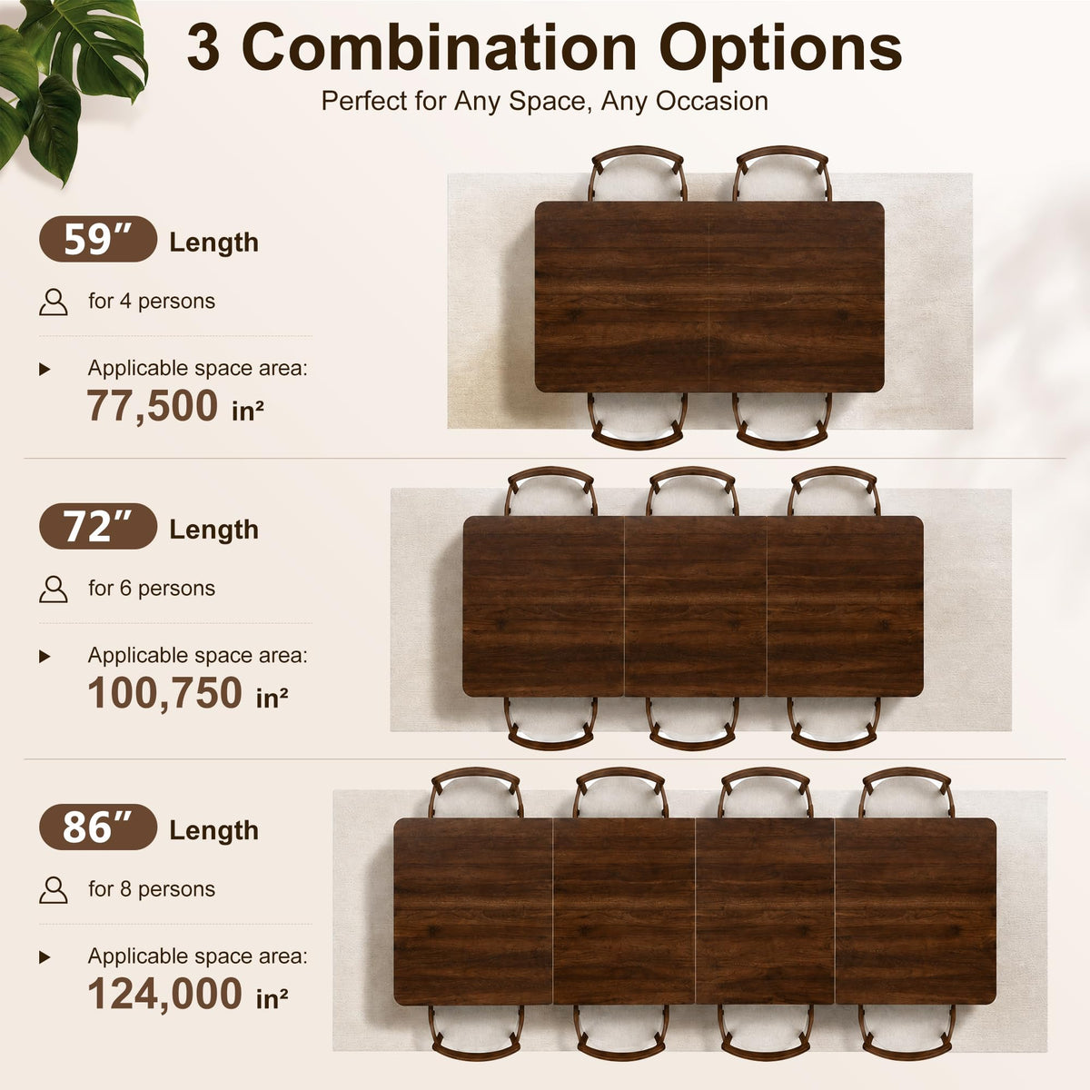 7 Piece Walnut Dining Table and Black Chairs Set V11385