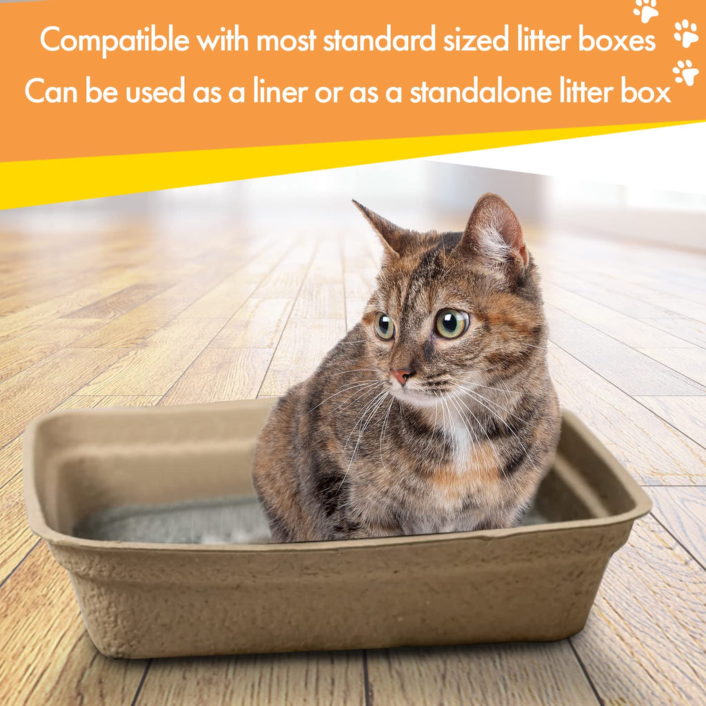 Disposable Litter Boxes Brown Large 6-Pack G470