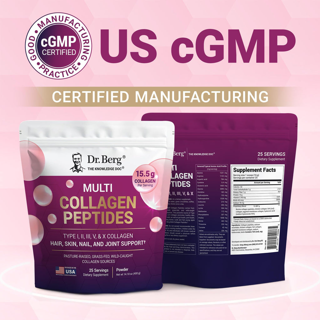 Unflavored Multi Collagen Peptides Powder 25 Servings X259491
