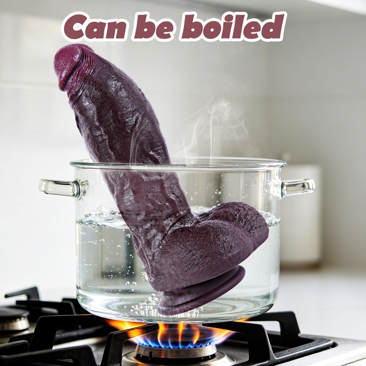 9.7" Dual Density Black Dildo with Suction Cup R31732