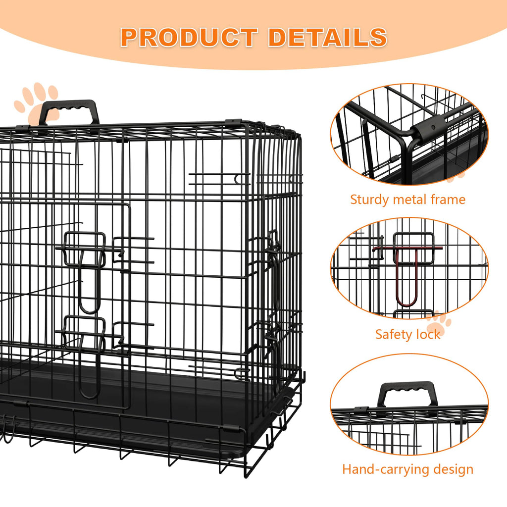Foldable Metal Wire Dog Crate with Divider 48 Inch X666
