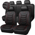 3D Foam PU Leather Car Seat Covers Full Set W697