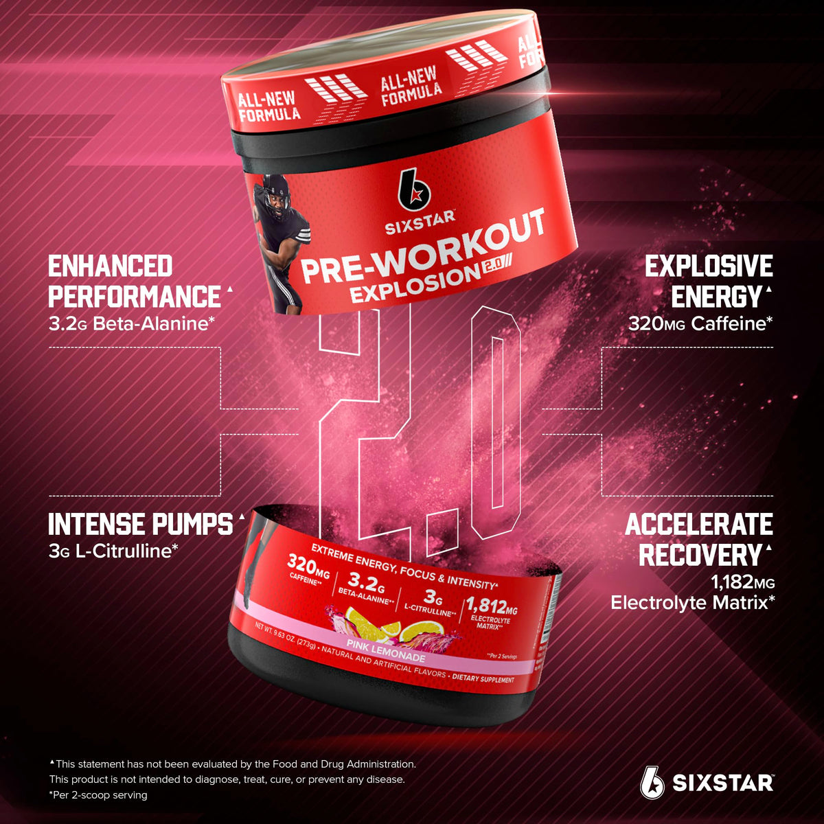Pink Lemonade Pre-Workout Powder 30 Servings K567312