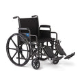 Folding Wheelchair with Swing-Back Desk-Length Arms and Elevating Footrests M374