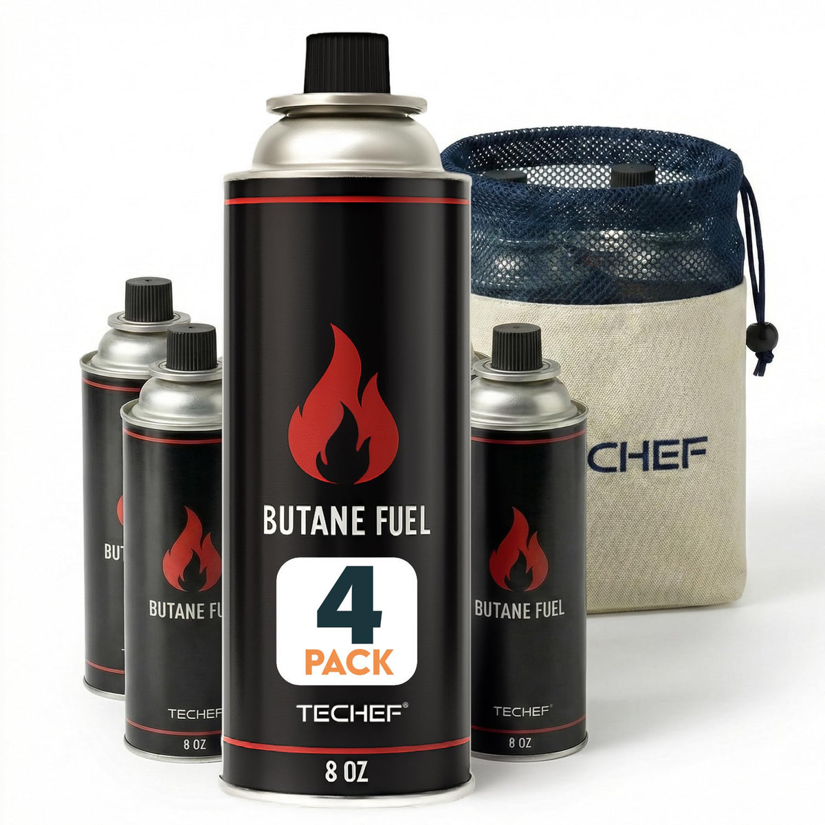 8oz Butane Gas Fuel Canisters with Dual Safety System V7859