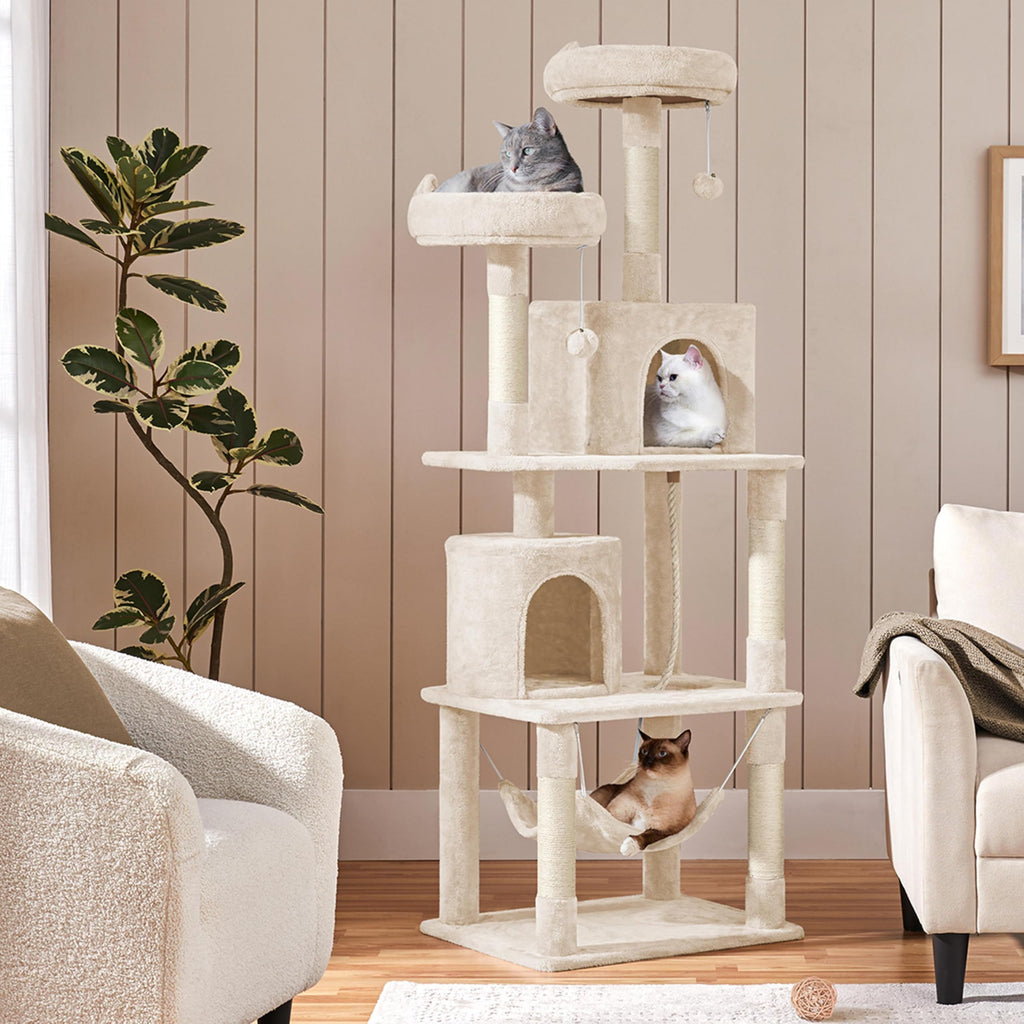 Beige 70.5in Multi-Level Cat Tree Y3125