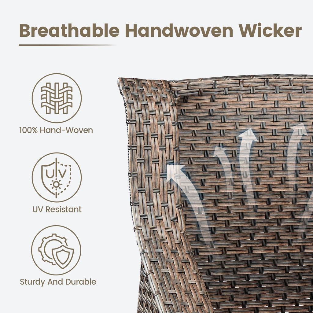 Brown PE Wicker Outdoor Sofa S137
