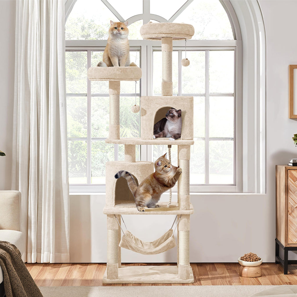 Beige 70.5in Multi-Level Cat Tree Y3125