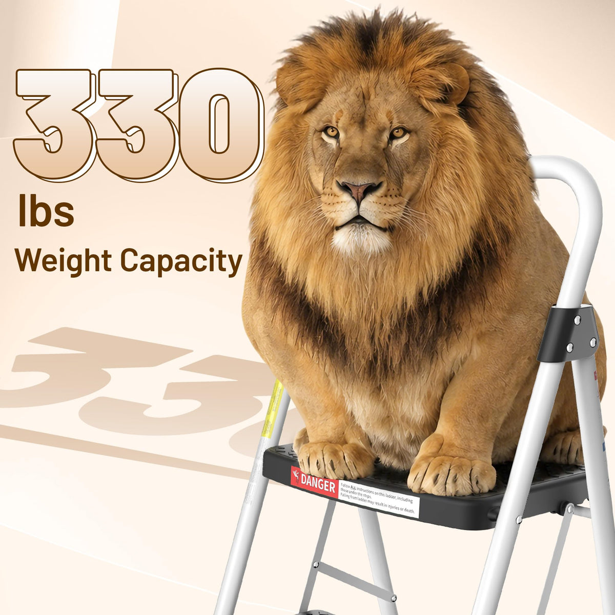 2 Step Ladder with Anti-Slip Pedal Y701