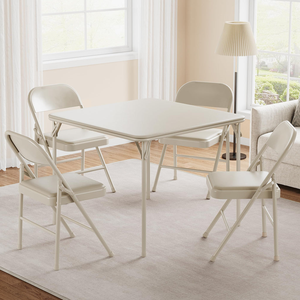 Beige Folding Card Table Y63152