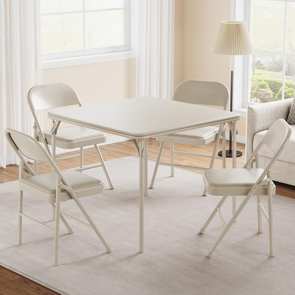 Beige Folding Card Table Y63152