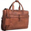 Brown 17-inch Genuine Leather Laptop Briefcase M471557