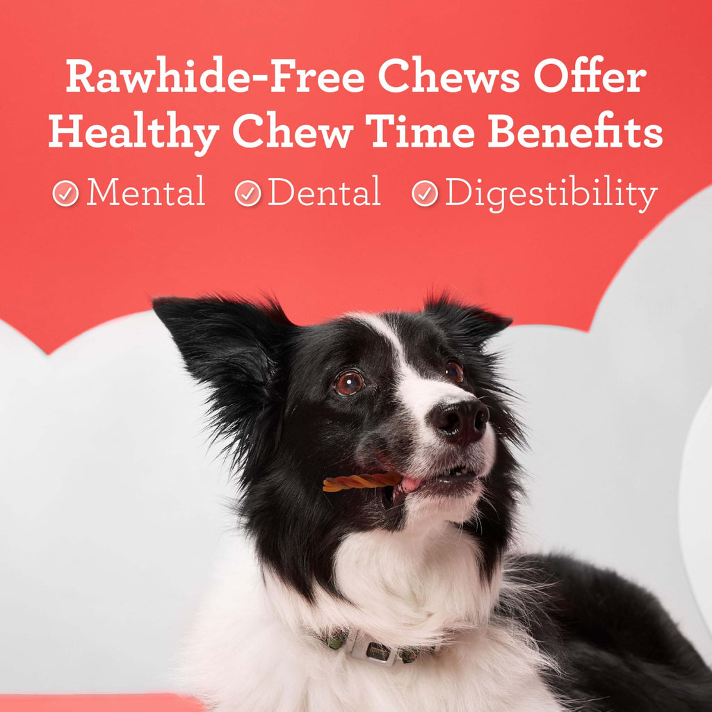 Rawhide-Free Dog Treats with Real Protein, 25 Count J558677