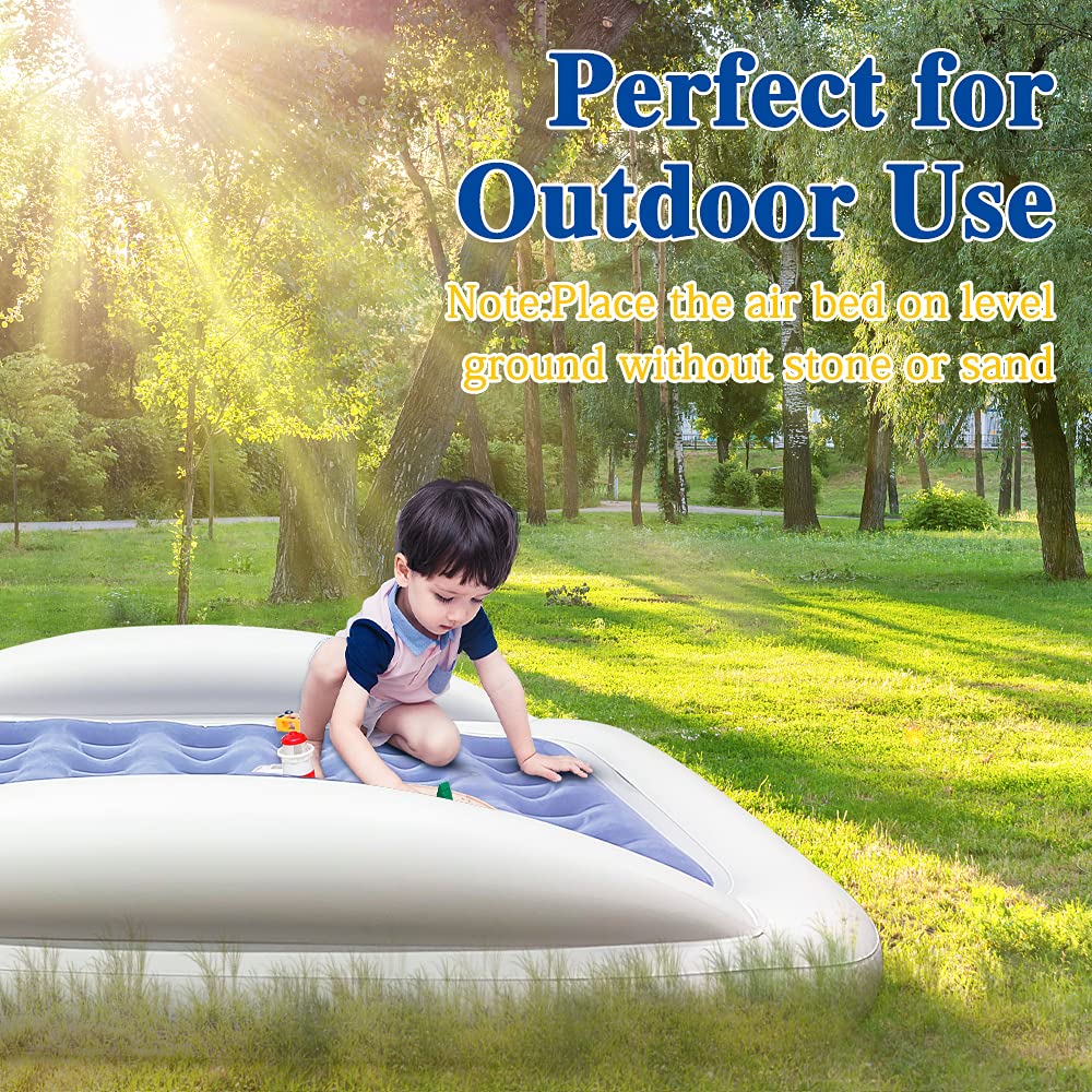 Inflatable Kids Travel Bed Toddler Air Mattress Set L461393