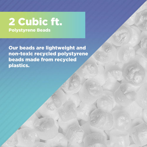 100% Recycled Polystyrene Bean Bag Filler Beads 2 Cubic ft. H921