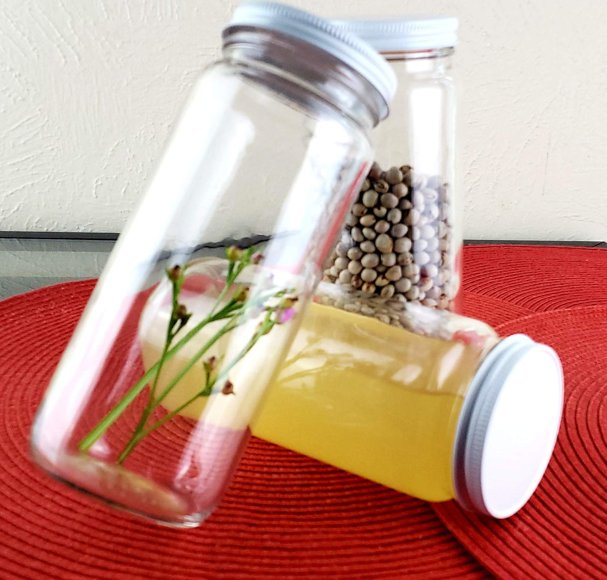 Wide Mouth Glass Bottle Jar 16 oz O763158