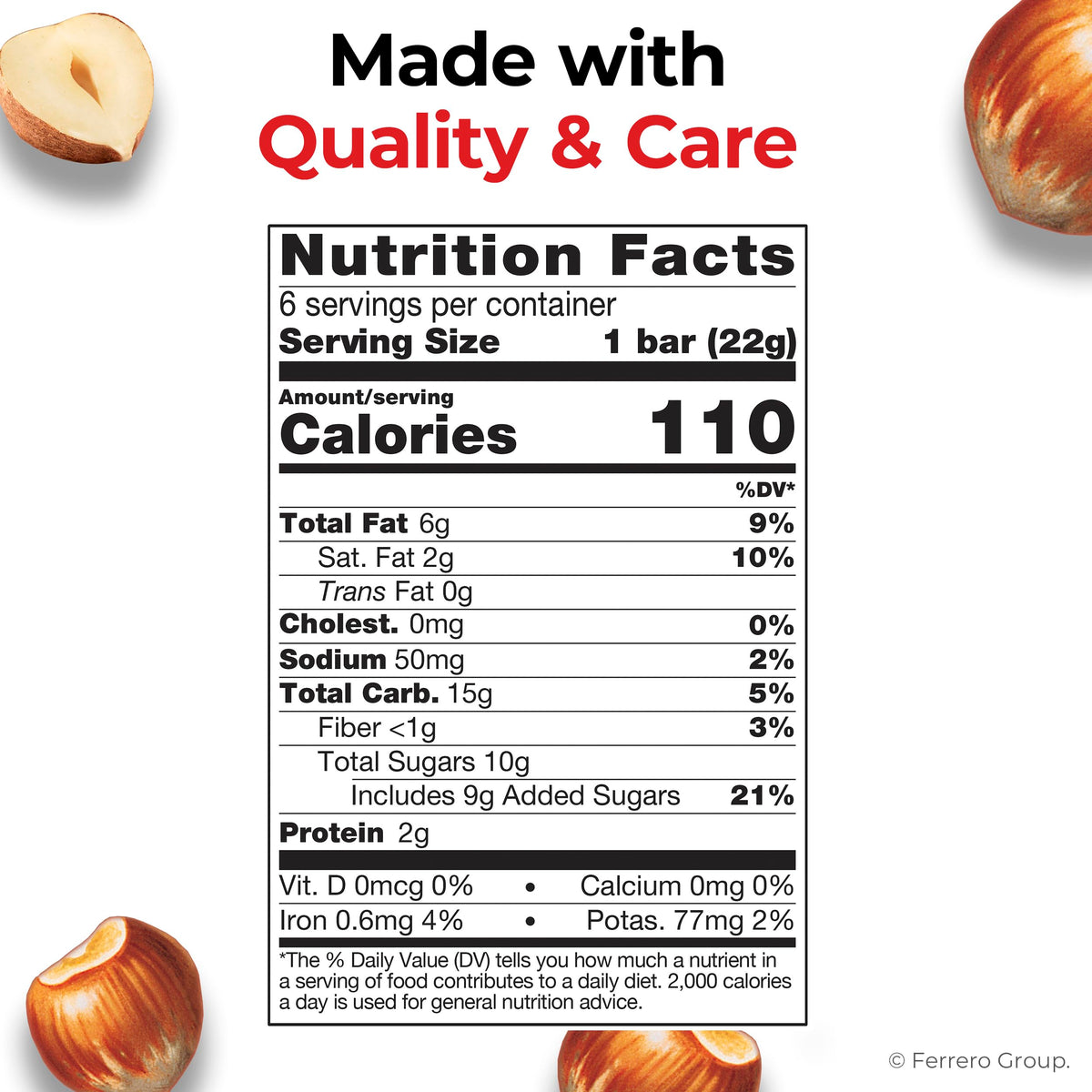 Hazelnut Spread Wafer Bars 1.55 oz 16 Packs O12129
