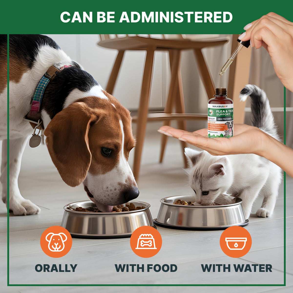 Natural Flea and Tick Oral Supplement Drops for Dogs and Cats A81710