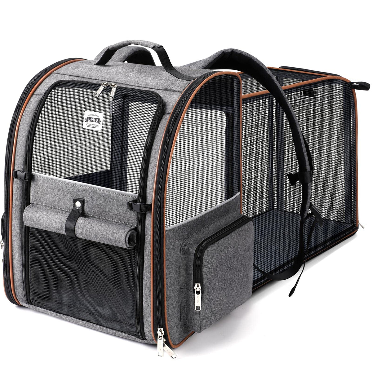 Expandable Cat Carrier Backpack with Sun Shade Q51306
