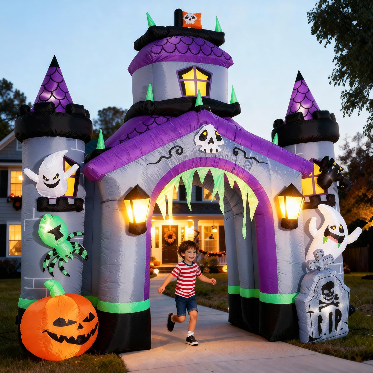 Giant 12.5 FT Halloween Inflatables Archway Outdoor Decorations Q1607
