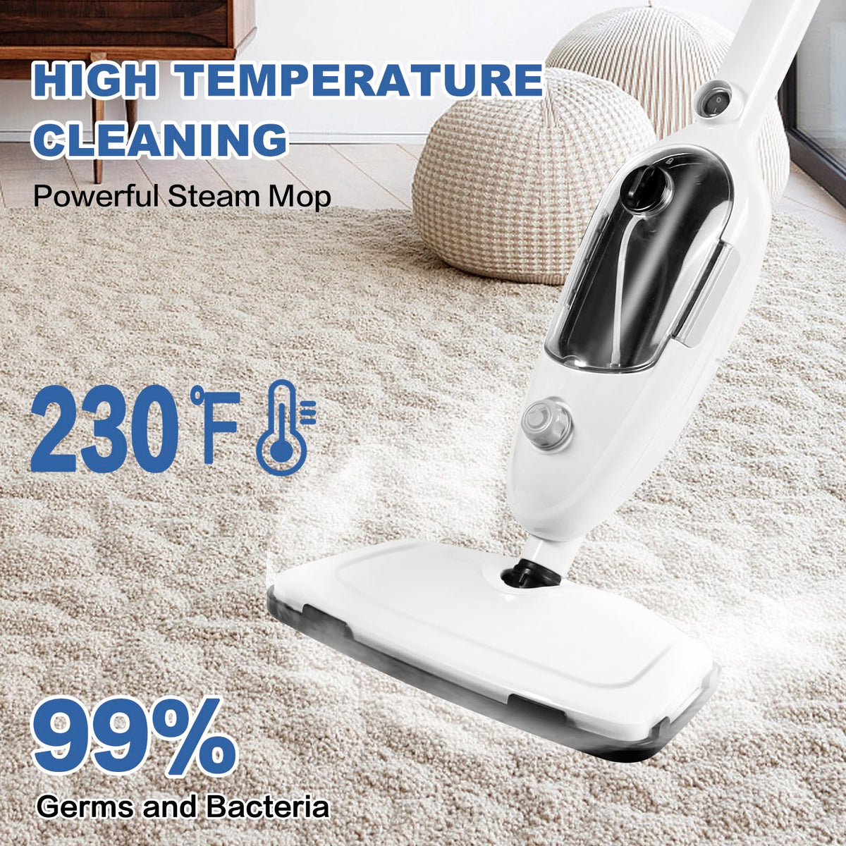 10-in-1 Detachable Handheld Steam Mop Cleaner P1723