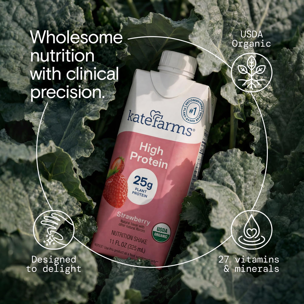 Organic High Protein Strawberry Shake, 25g Protein, 12 Pack W346476